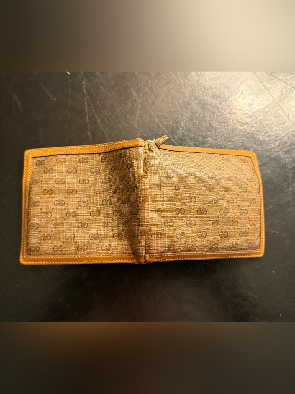 Vintage Gucci Brown Monogram Canvas Wallet